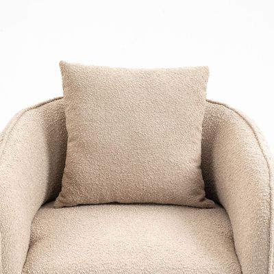 Vinci 1-Seater Fabric Accent Chair - Beige - With 2-Year Warranty